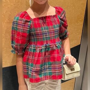 JANIE AND JACK Red Plaid Shirt